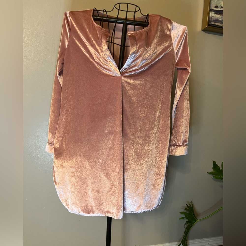 Velvet Shirt Dress